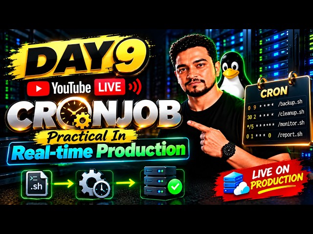 Day 9: Linux Cron Jobs Explained 🔥 | Crontab Automation in Real-Time Production