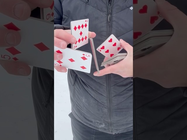 Cardistry in snow #cardcreations #cards