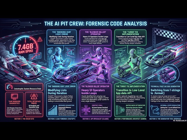 Fixing Grok - The AI Pit Crew: Forensic Analysis of a 7.5GB Blender Script Crash