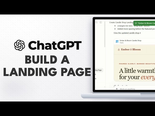 How to Build a Landing Page With ChatGPT Sites Step-by-Step