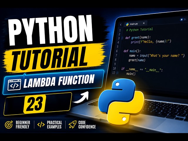 Python Tutorial #23 | Lambda Functions | One-Line Functions Made Easy 🚀| @PythonWithHarsh
