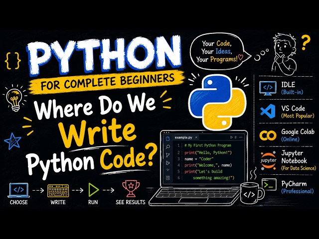 4.Where Do We Write Python Code? | Python for Complete Beginners