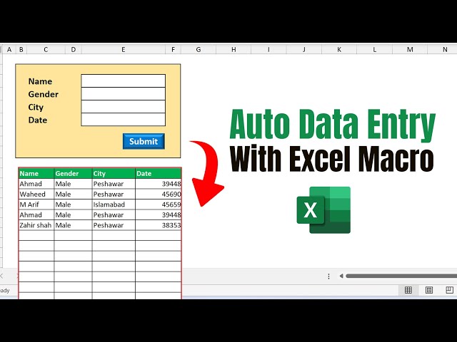 How to Make Auto Data Entry Form in Excel | Excel Macro Tutorial