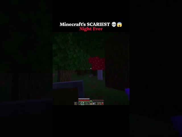 Minecraft's SCARIEST Night Ever 💀😱 #minecraft #scary #gaming #shorts #minecraftshorts