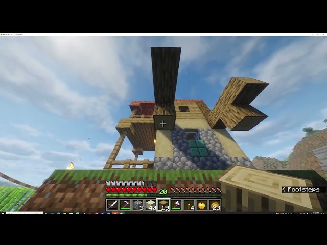 Let's play Minecraft. Building a stable area for my horse and showing my follower wall.