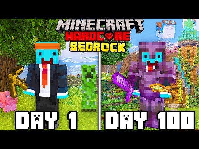 I Survived 100 Days in BEDROCK Minecraft Hardcore... UPDATE!