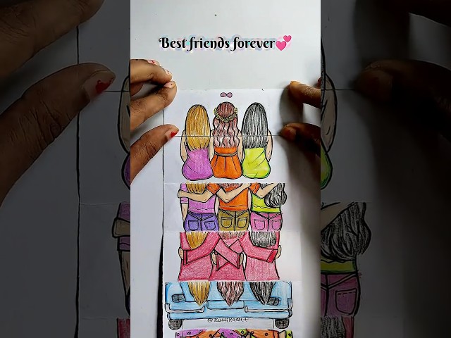 best friends forever 💞#bff #drawing #art #trending #shorts #story