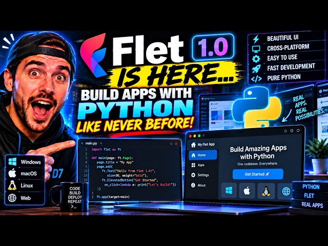 FLET 1.0 IS HERE… BUILD APPS WITH PYTHON LIKE NEVER BEFORE! #python #ai #apps