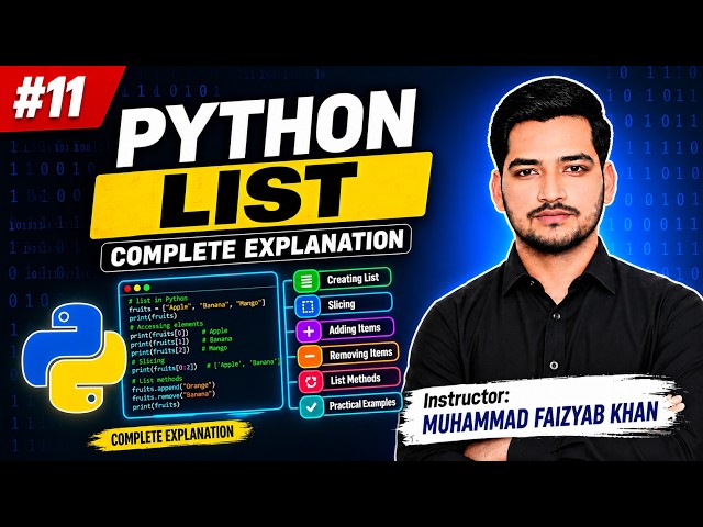 Python Lists Explained #11 | Indexing, Slicing & List Methods | Python for Beginners
