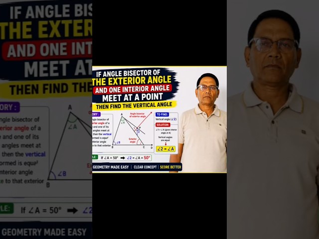 Angle Bisector + Interior Angle = What's the Vertical Angle? 🤯