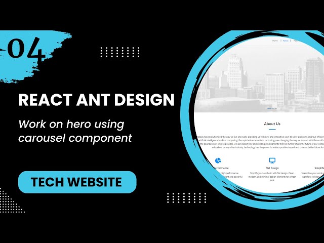 React JS #4 - Work on hero using carousel component