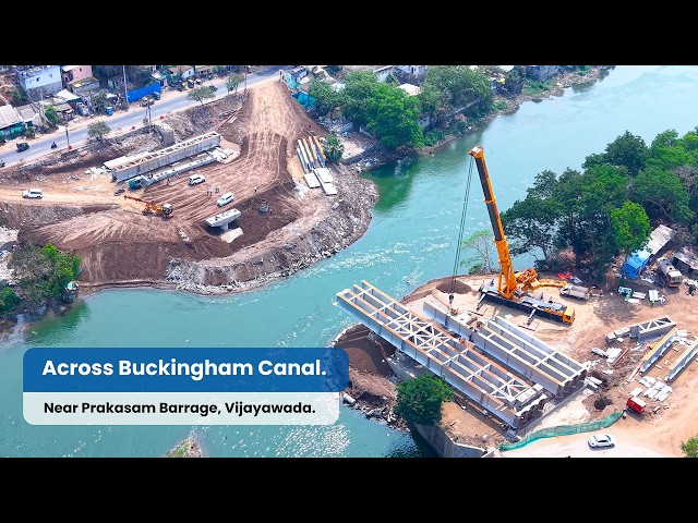 How a 1,000+ MT Steel Bridge is Being Built | Vijayawada