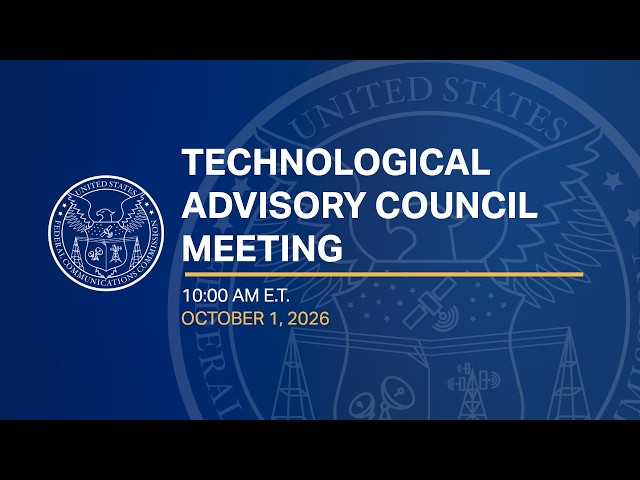 Technological Advisory Council Meeting