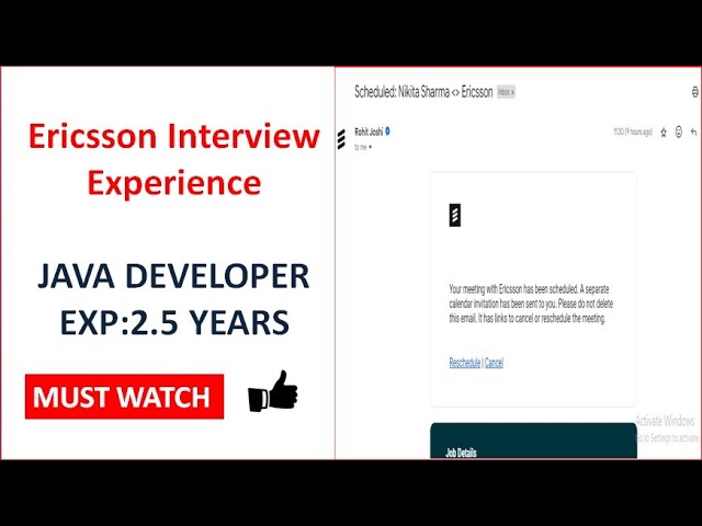 Ericsson Interview Experience|java interview question and answers|java springboot interview question
