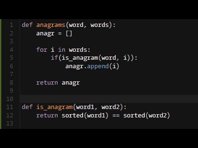 Python - Where My Anagrams At? | Codewars 5KYU