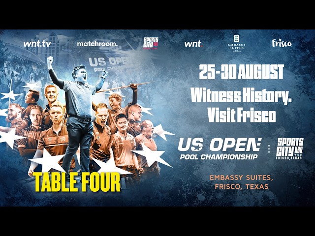 LIVE: US Open Pool Championship | Table 4 | Matchroom x talkSPORT | 26-Aug-26 Texas