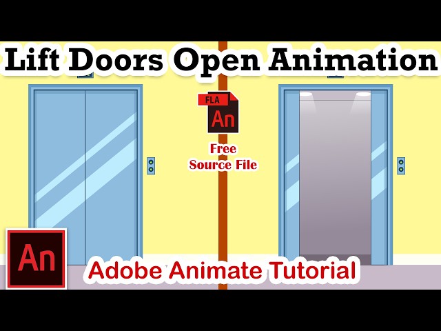 Lift Doors Open Animation | Adobe Animate Tutorial