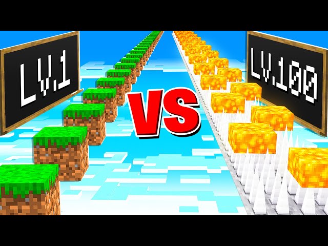 I Survived 100 Levels of Noob vs Pro Parkour!