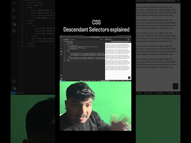 What are CSS Descandent Selectors #css #coding #programming