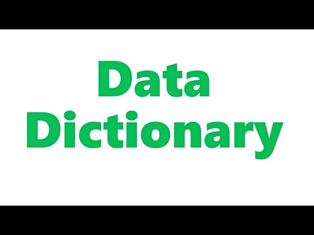 Data Dictionary