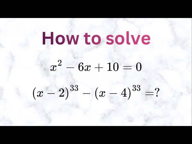 An Amazing Algebra Problem | Can You Solve It?