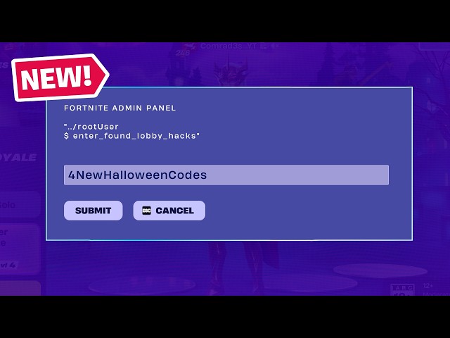 Fortnite 4 NEW Lobby Hack Codes (Halloween Codes) - NEW Admin Panel Codes in Fortnite
