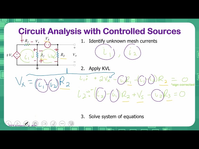 Mini-Lecture  - Circuit Analysis With Controlled Sources