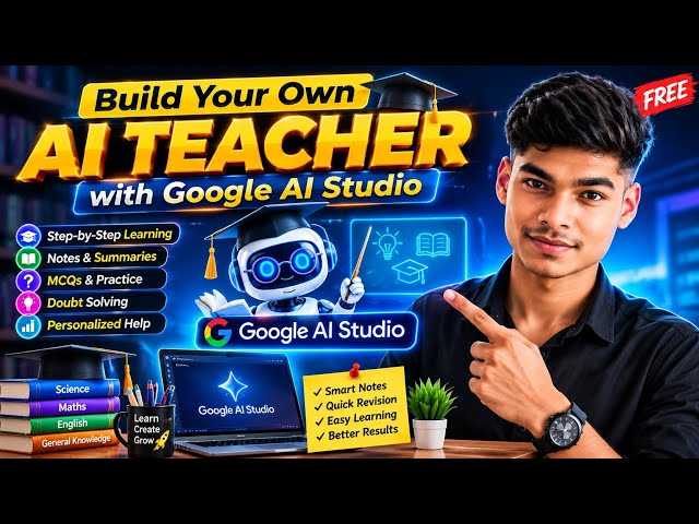 I Built a FREE Personal AI Tutor with Google AI Studio 🤯 | Gemini AI Study Buddy