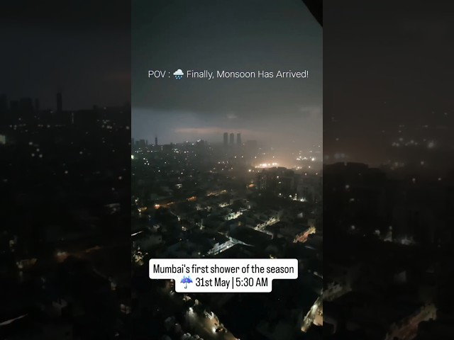 Mumbai Welcomes Monsoon 2026 🌧️ | First Rain at 5:30 AM ☔ #Shorts