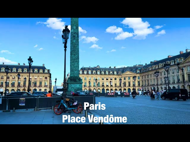 Paris city walks   Place Vendôme   Paris,France 4K