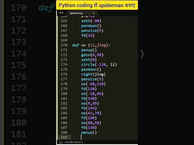 Create a Spiderman  #coding #developer #programming #learntocode