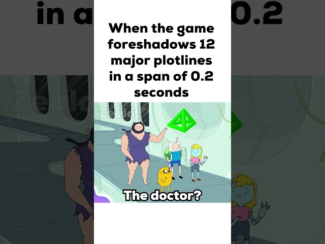 When the game foreshadows 12 major plotlines in a span of 0.2 seconds