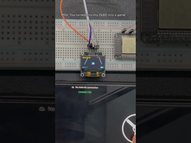 I Turned a Tiny OLED Into a Car Racing Game 🤯 | ESP32