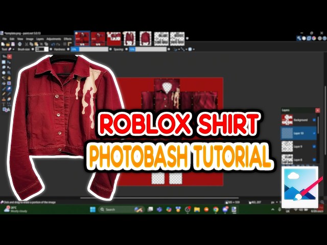 EASY ROBLOX SHIRT - PHOTOBASH TUTORIAL (paint.net)