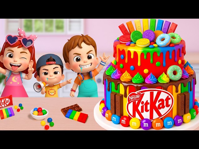 Miniature Rainbow Cake Tutorial 🌈 Satisfying Mini Rainbow Chocolate Candy Cake Recipe 🍰 Yummy Teeny