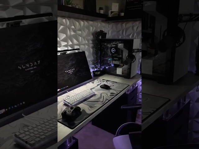 Late nights hit different when the setup is this clean. 💻✨#CodingSetup#DeskSetup#TechTok #mydesk