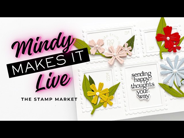 Embossed Postage Collage Card with The Stamp Market