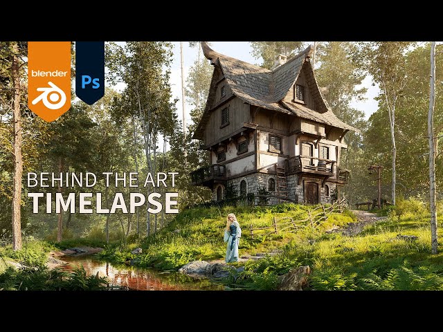 Create Stunning DIGITAL ART in Blender and Photoshop TIMELAPSE