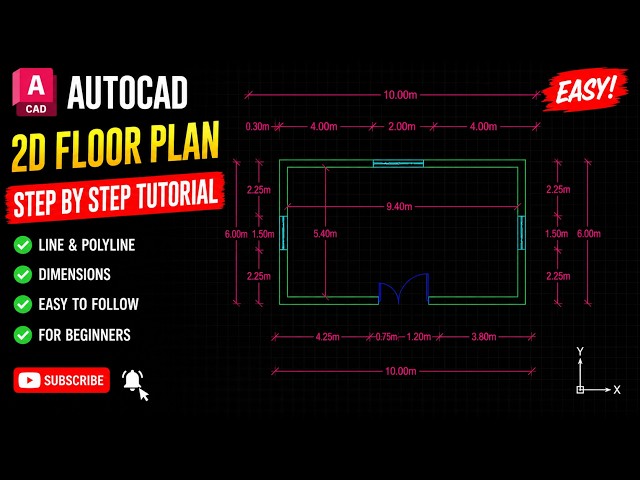 How to Draw a Simple 2D Floor Plan in AutoCAD 2026