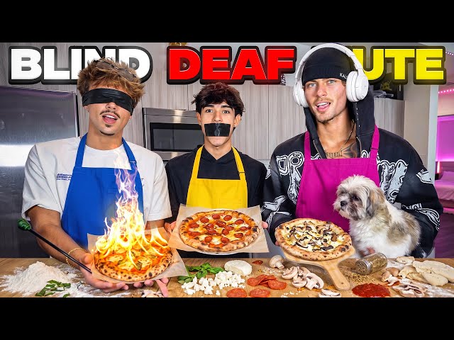 Blind, Deaf, and Mute.. Attempting To Make PIZZA😂🍕 
