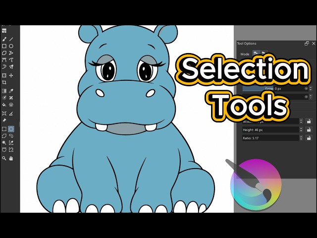 Krita 6 Selection Tools Explained – Complete Beginner Tutorial