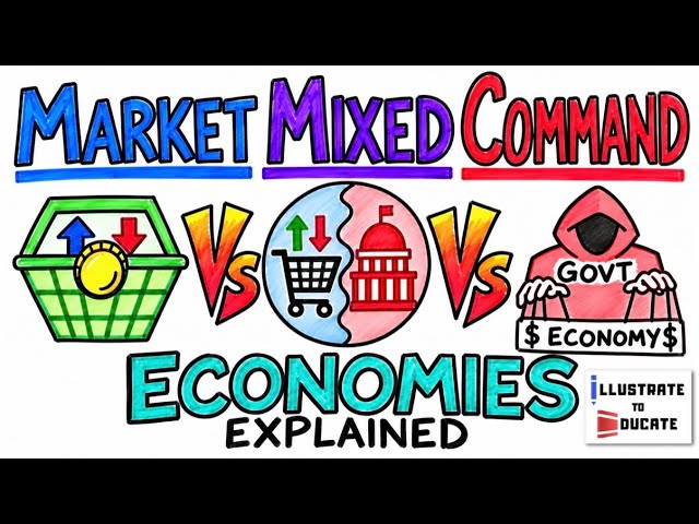 Market Vs Mixed Vs Command Economies Explained | What is the difference between Market Mixed Command