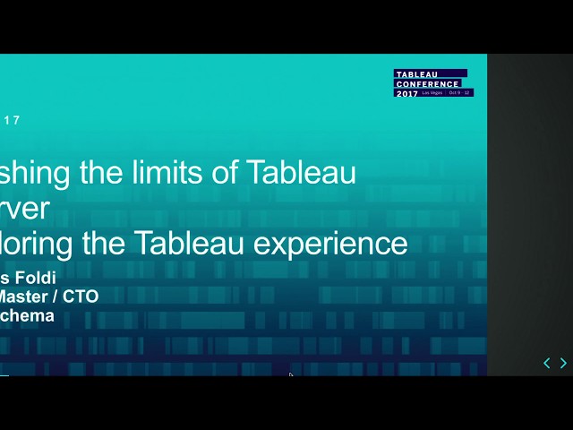 Pushing the limits of Tableau Server: Tailoring the Tableau experience