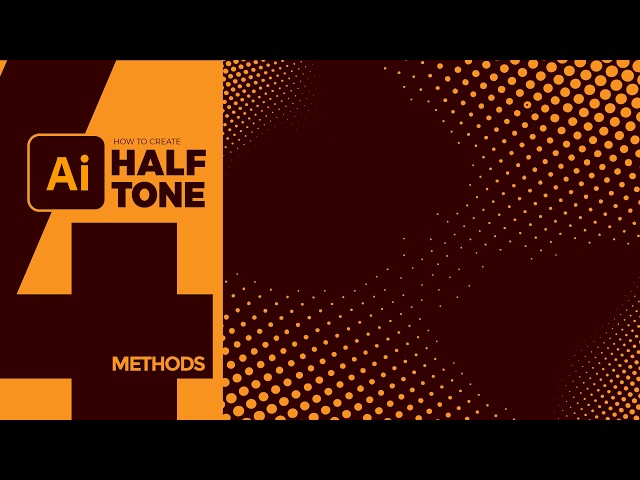 How to Create Halftone Effect in Adobe Illustrator (4 EASY Ways) | Halftone Patterns