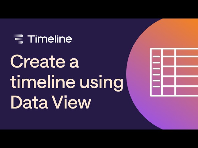 Create a timeline from scratch using the Data View | Lucen Timeline Fundamentals