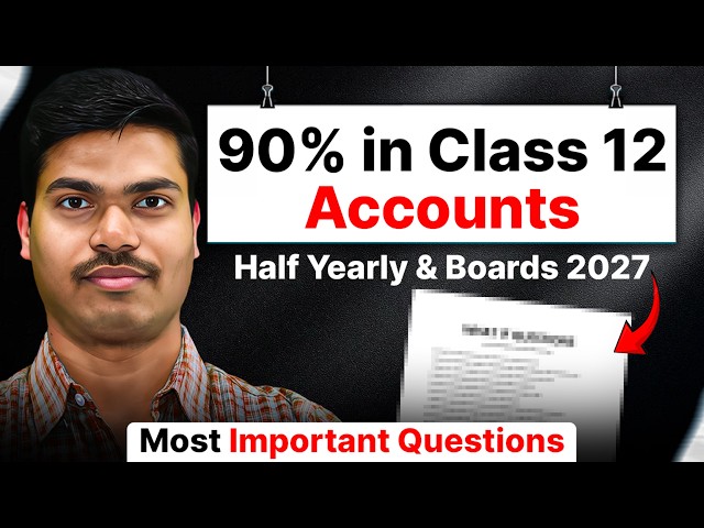 Most Important Questions in Accounts | Chapter wise | Class 12 Half Yearly and Board exam 2026