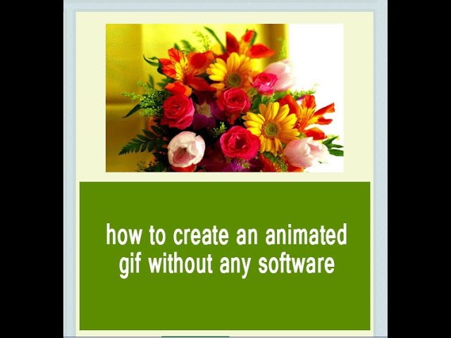 how to create an animated gif without any software