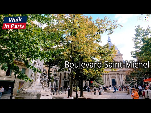 Boulevard Saint-Michel (4K) | Paris Walking Tour 2026