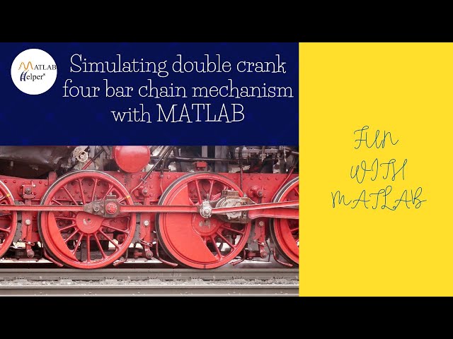 Simulating double crank four bar chain mechanism with MATLAB | #FunWithMATLAB | @MATLABHelper