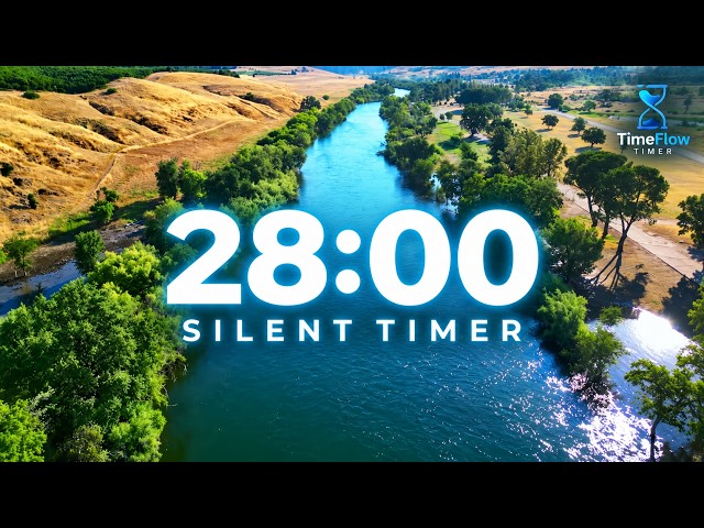 28 Minute Silent Countdown Timer 🌊 Digital Timer | No Music | Study & Focus #YouTube #youtubeshorts